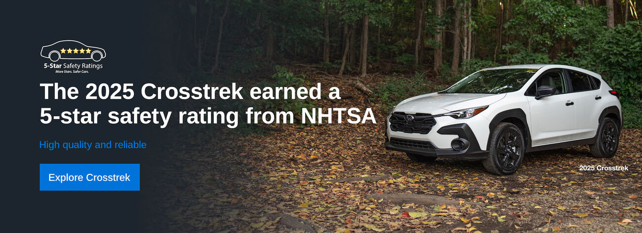 The 2025 Crosstrek earned a 5-star safety rating from NHTSA
