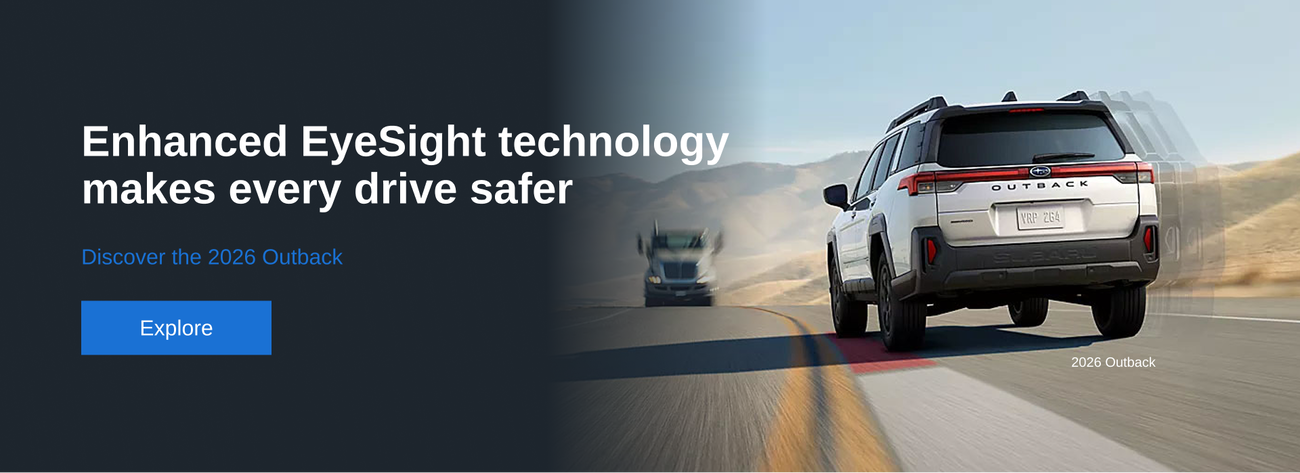 Enhanced EyeSight technology makes every drive safer. Discover the 2026 Outback.