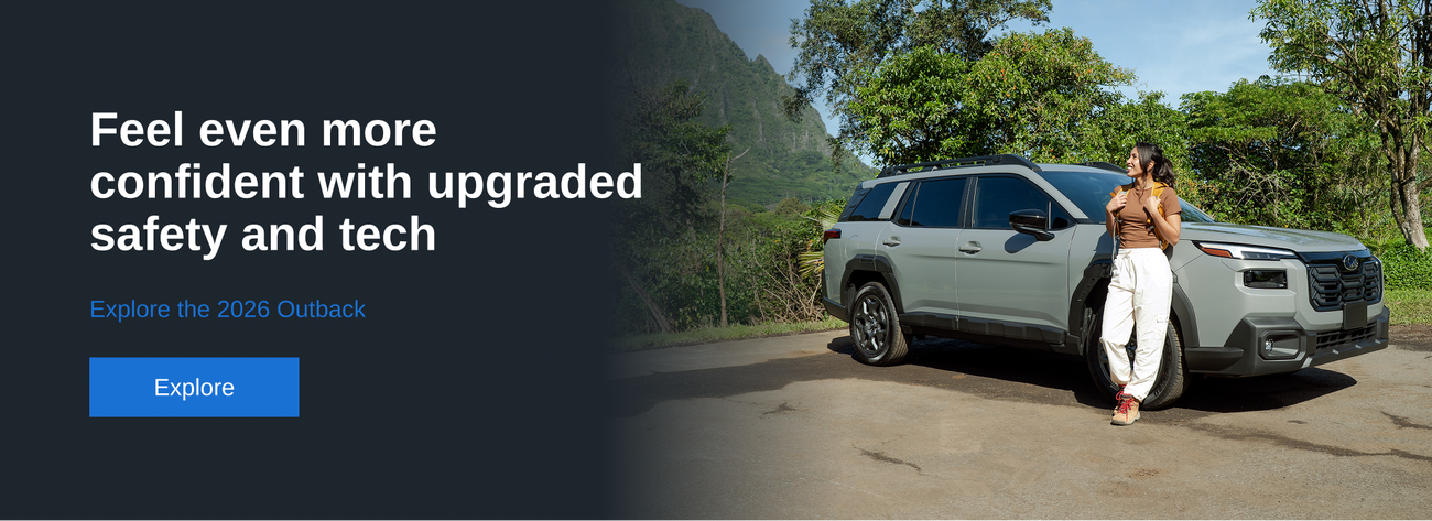 Feel even more confident with upgraded safety and tech. Explore the 2026 Outback.