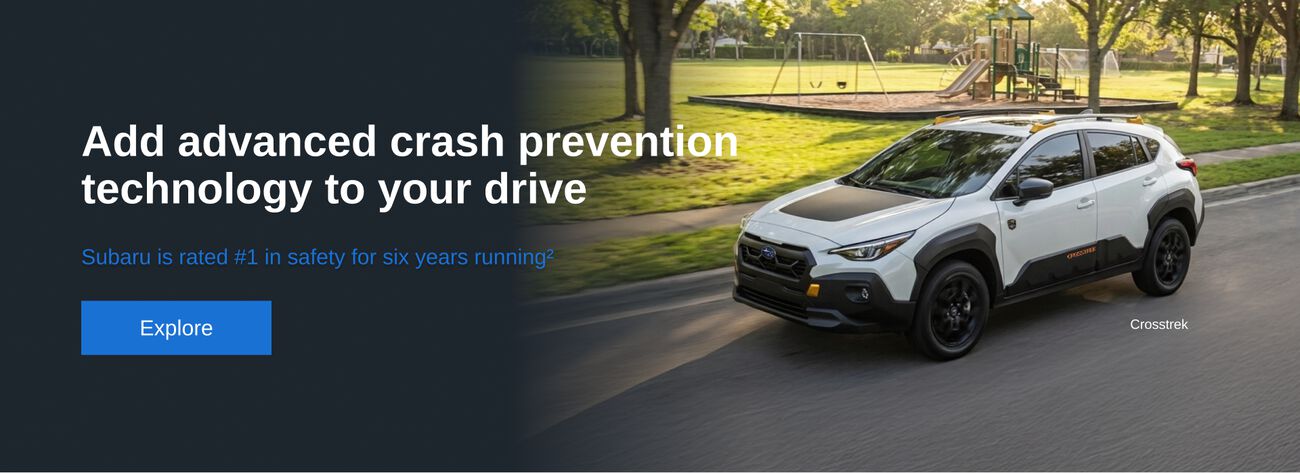 Add advanced crash prevention technology to your drive. Subaru is rated #1 in safety for six years running*.