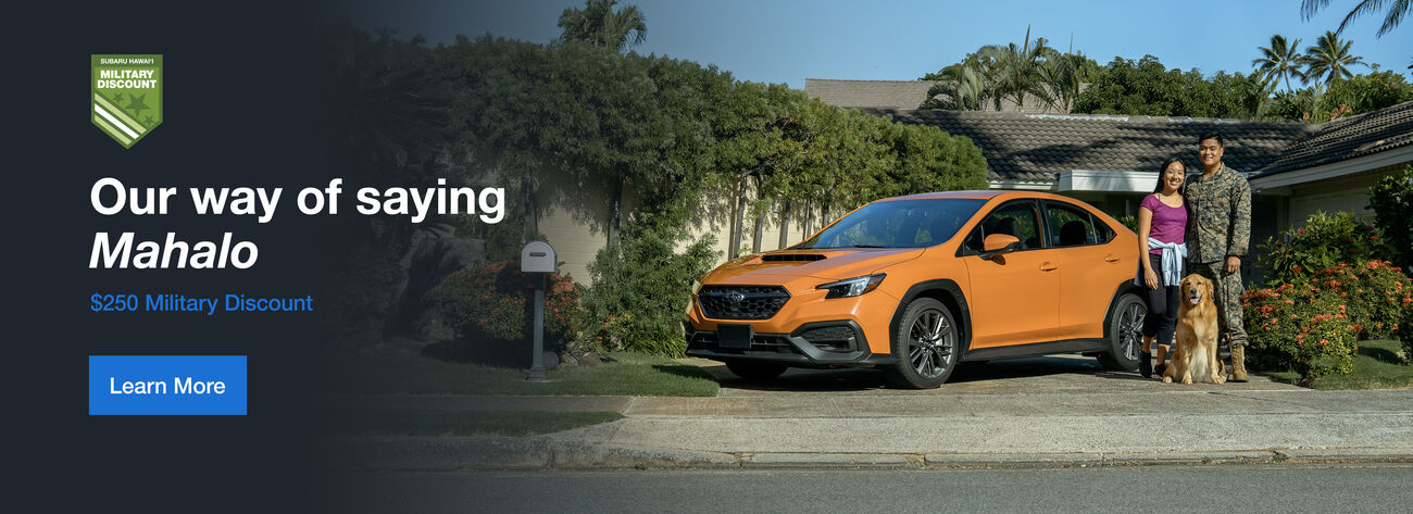 Our way of saying Mahalo. $250 Military Discount.