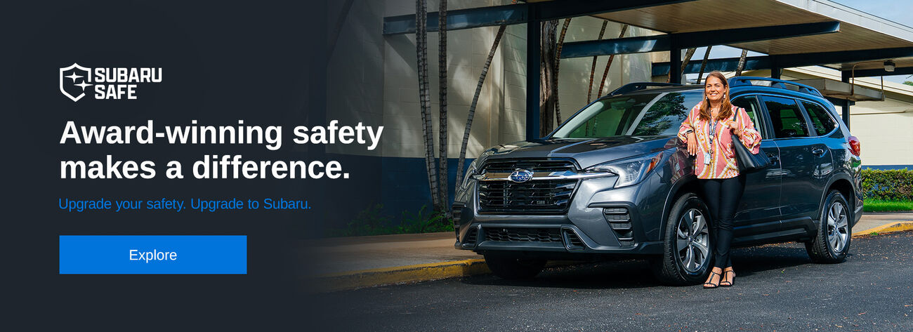 Award-winning safety makes a difference, Upgrade your safety. Upgrade to Subaru.