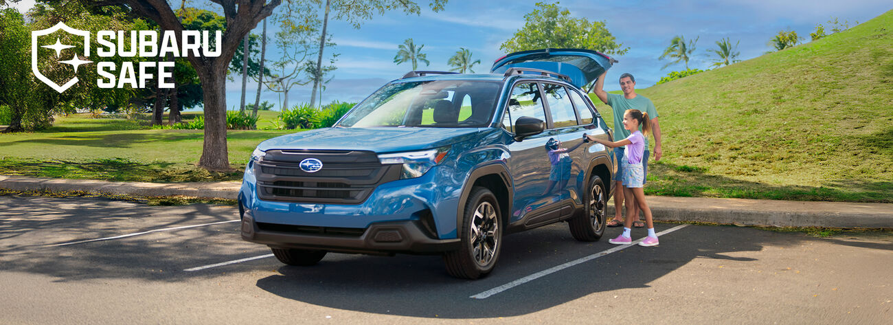 Family loading trunk of Subaru Forester