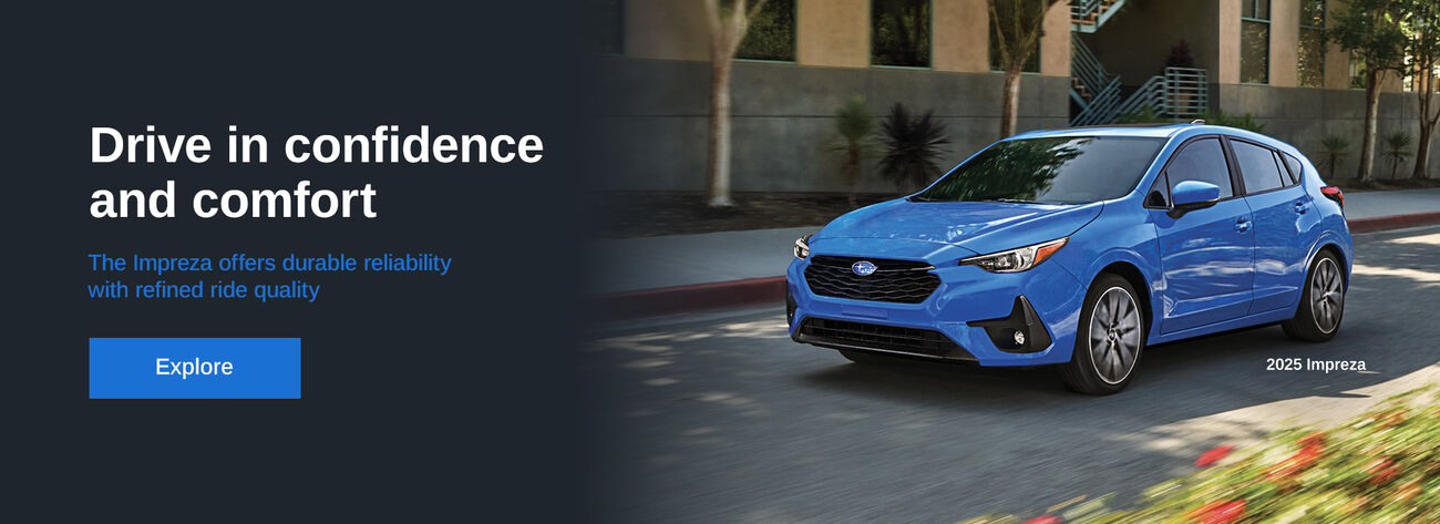 Drive in confidence and comfort. The Impreza offers durable reliability with refined ride quality.