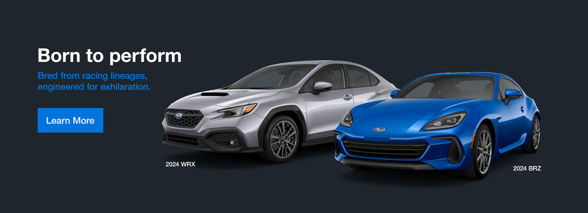 The BRZ and WRX are born to perform. Bred from racing lineages and engineered for exhilaration.