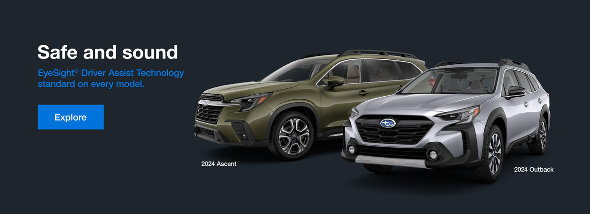 Safe and Sound. Subaru’s come with EyeSight Driver Assist Technology standard on every model.