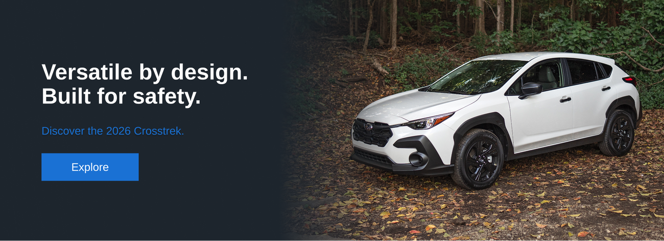Versatile by design. Built for safety. Discover the 2026 Crosstrek.