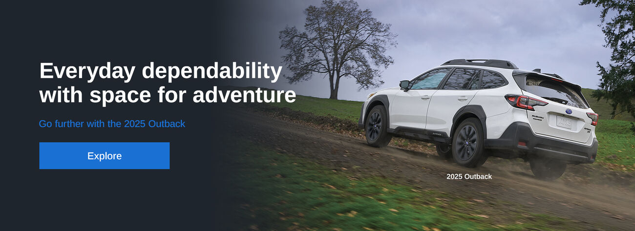 Everyday dependability with space for adventure. Go further with the 2025 Outback.