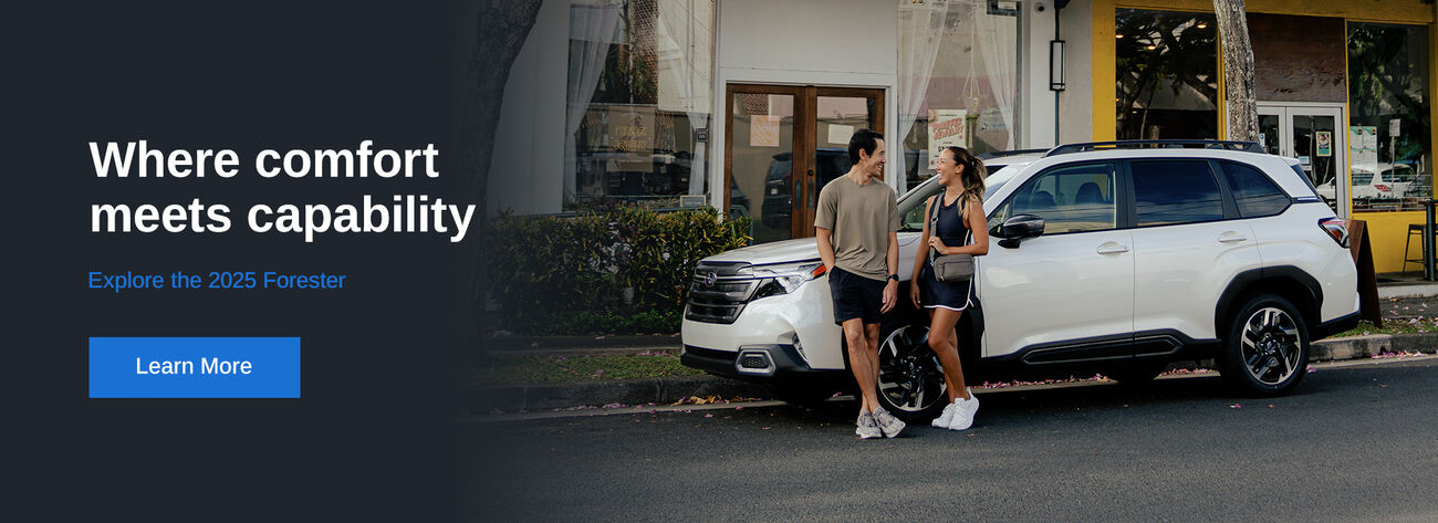 Where comfort meets capability. Explore the 2025 Forester.