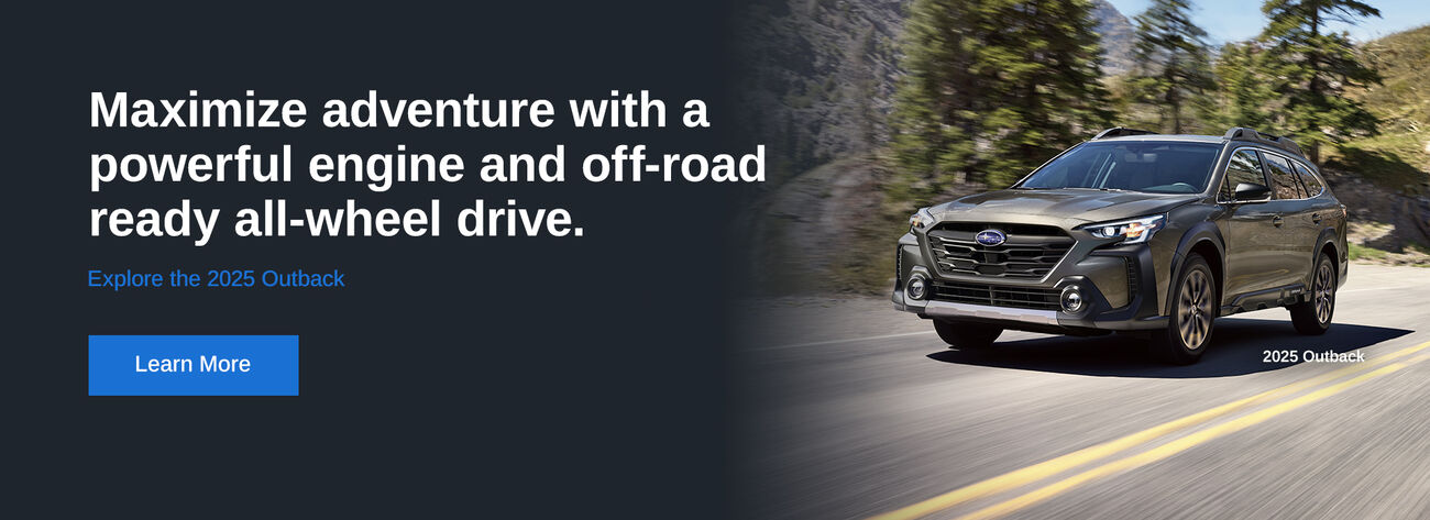 Maximize adventure with a powerful engine and off-road ready all-wheel drive. Explore the 2025 Outback.