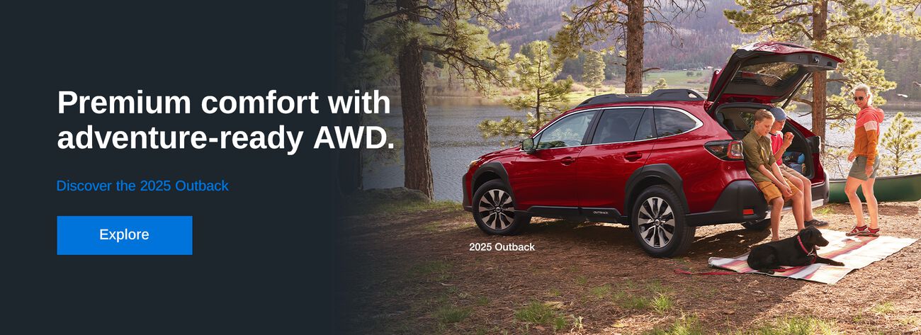 Premium comfort with adventure-ready AWD. Discover the 2025 Outback.
