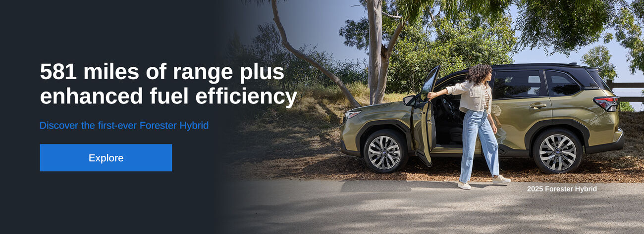 581 miles of range plus enhanced fuel efficiency. Discover the first ever Forester hybrid.
