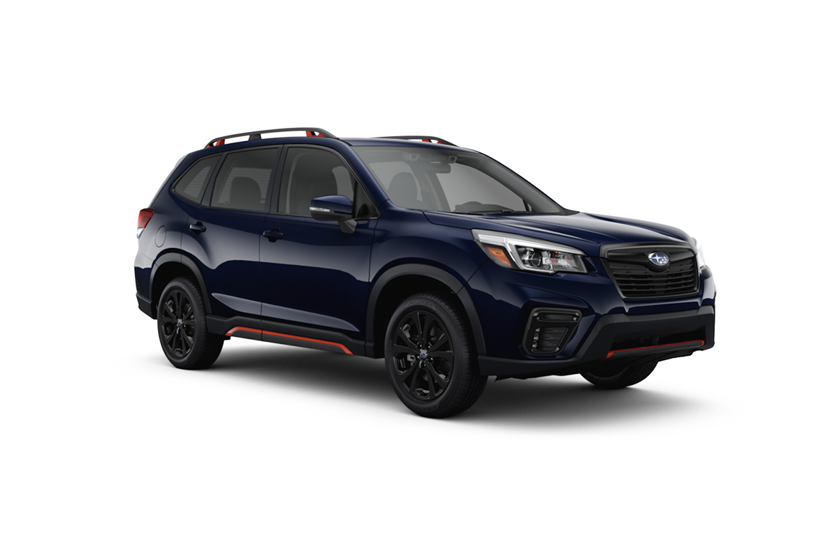 2021 Subaru Forester in Dark Blue Pearl.