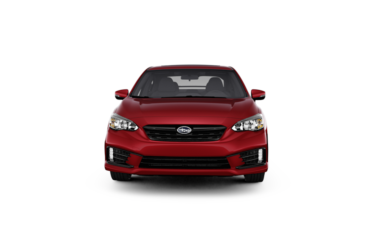 2021 Subaru Impreza in Lithium Red Pearl.