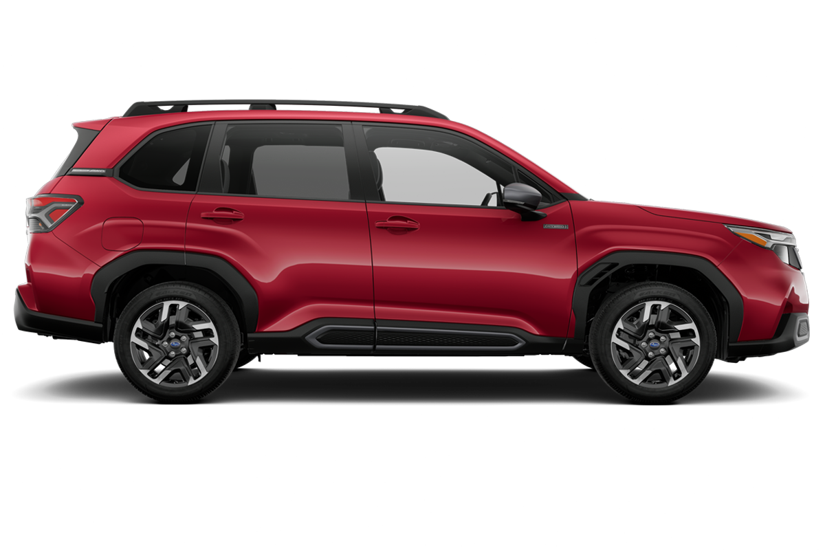 Three-sixty image of 2025 Forester Hybrid in Crimson Red Pearl