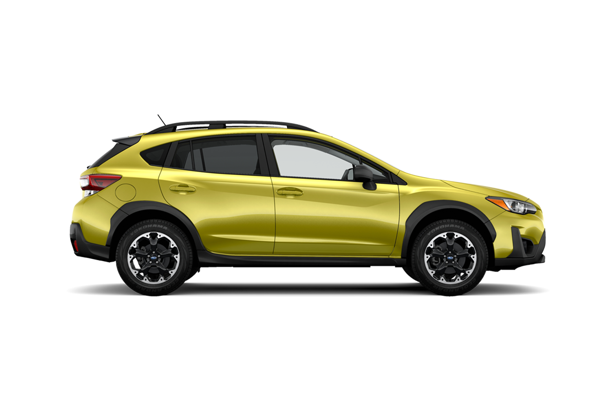 2021 Subaru Crosstrek in Plasma Yellow Pearl.