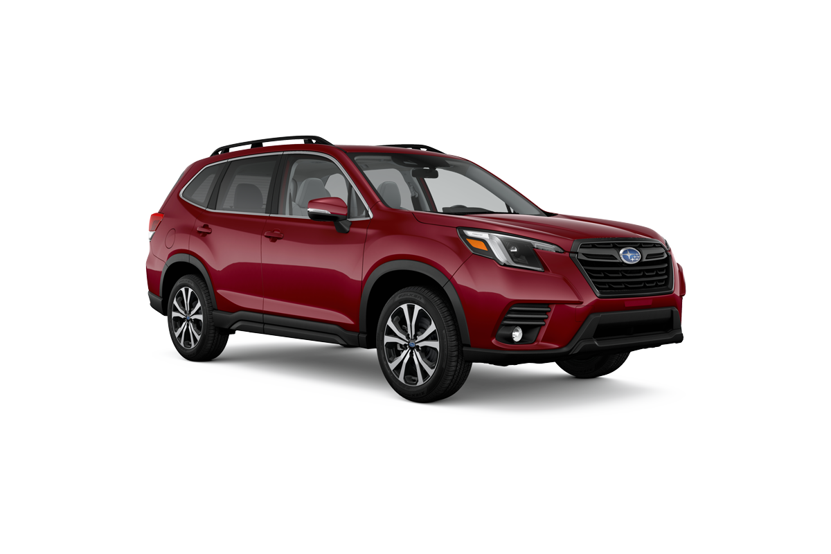 2024 Subaru Forester in Crimson Red Pearl.