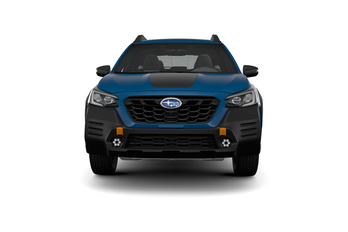 2022 Subaru Outback in Geyser Blue.