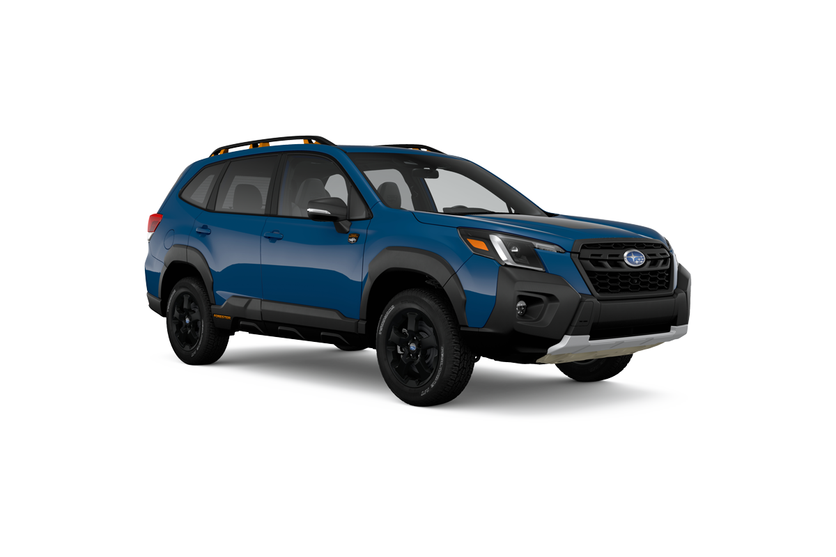2022 Subaru Forester in Geyser Blue Pearl.