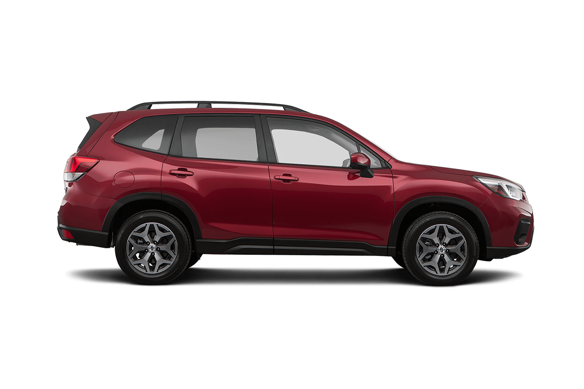 2021 Subaru Forester in Crimson Red Pearl.