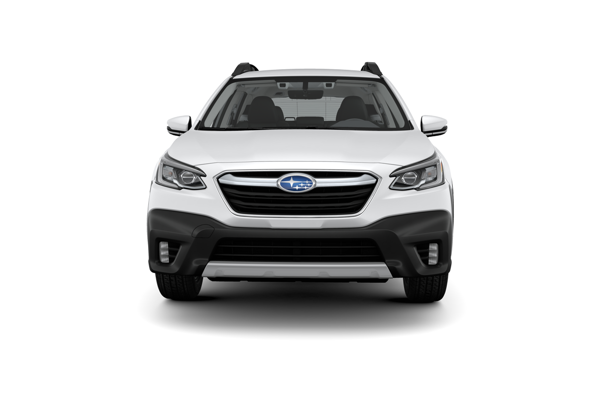 2022 Subaru Outback in Crystal White Pearl.