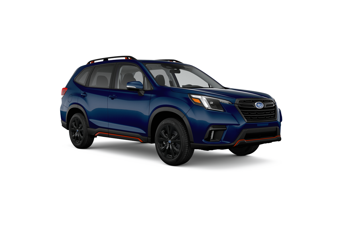 2022 Subaru Forester in Dark Blue Pearl.