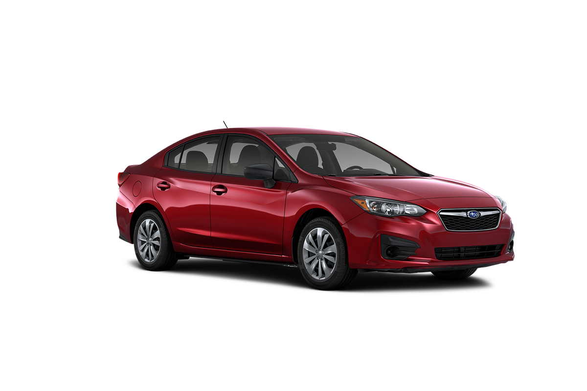 2021 Subaru Impreza in Crimson Red Pearl.