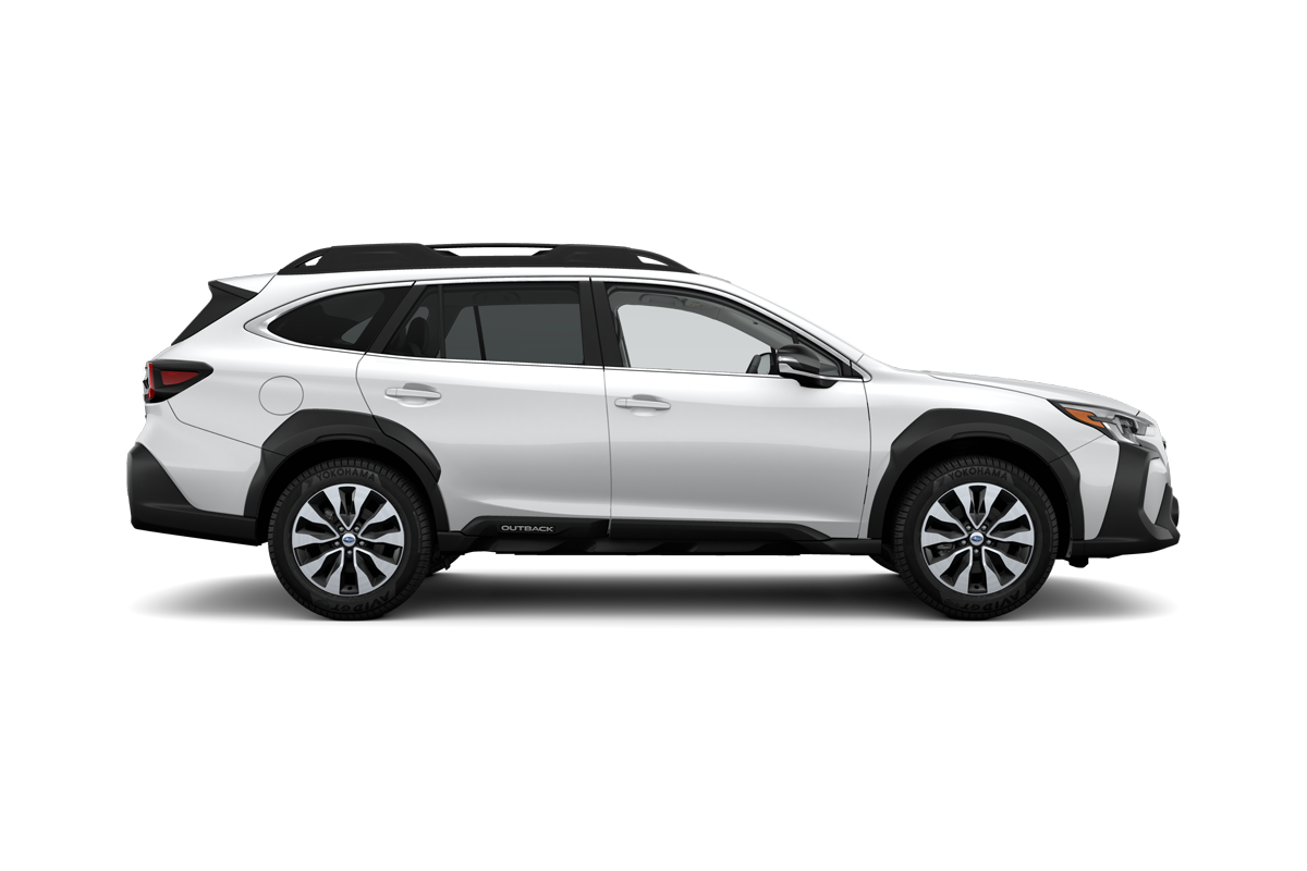 2024 Subaru Outback in Crystal White Pearl.