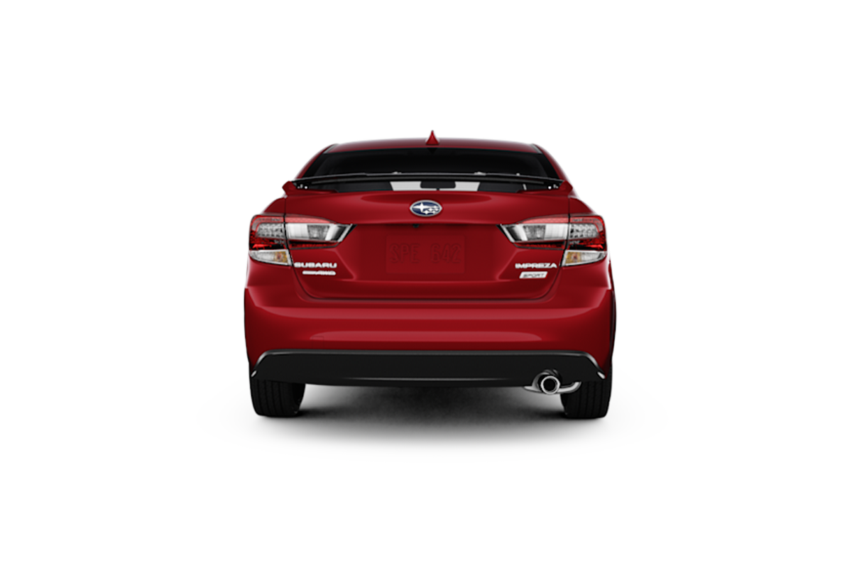 2021 Subaru Impreza in Lithium Red Pearl.