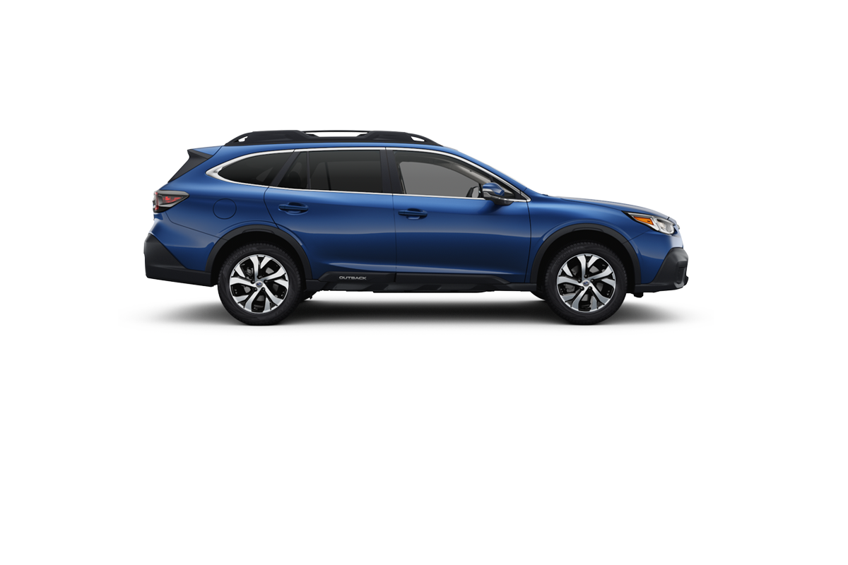 2021 Subaru Outback in Abyss Blue Pearl.