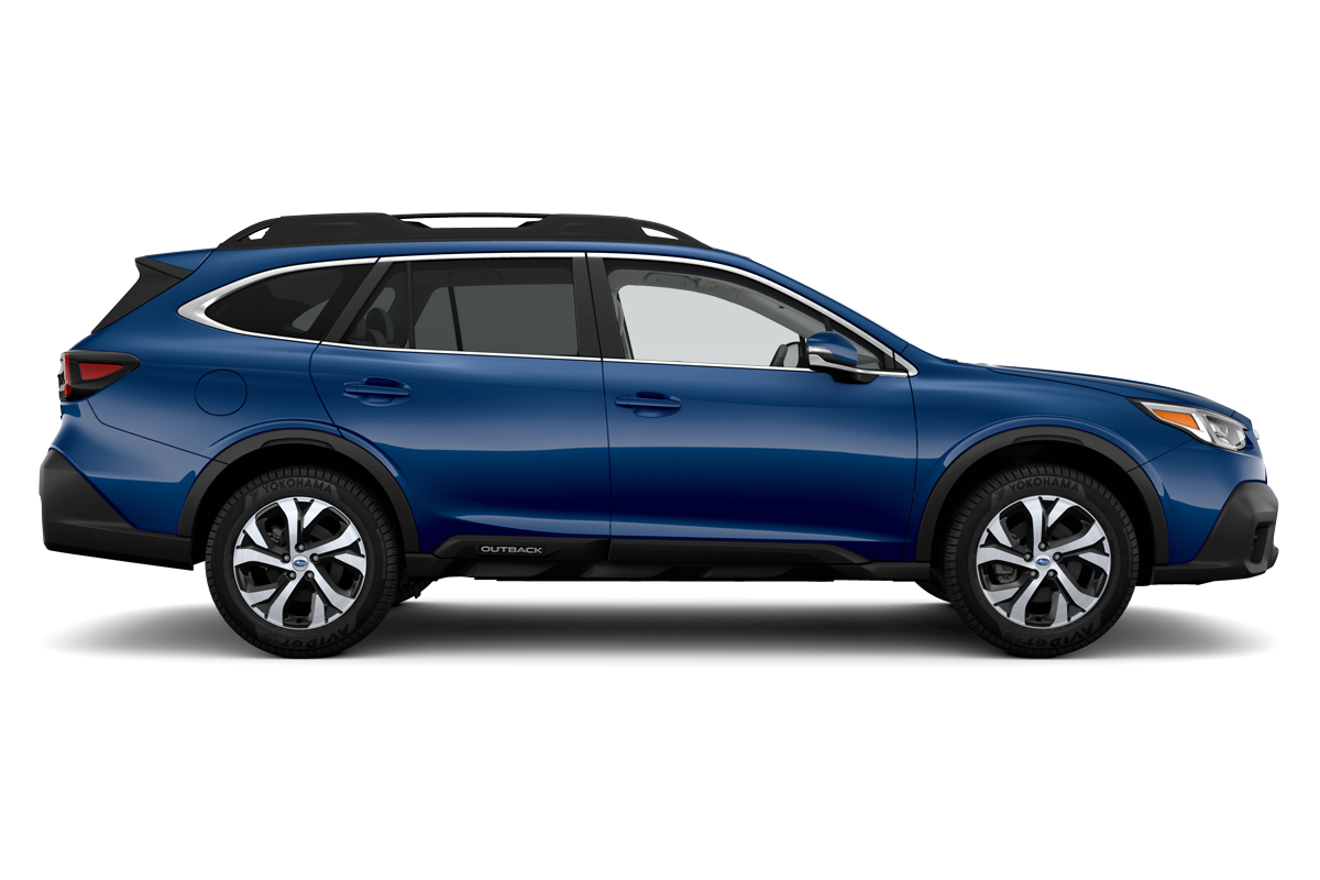 2022 Subaru Outback in Abyss Blue Pearl.