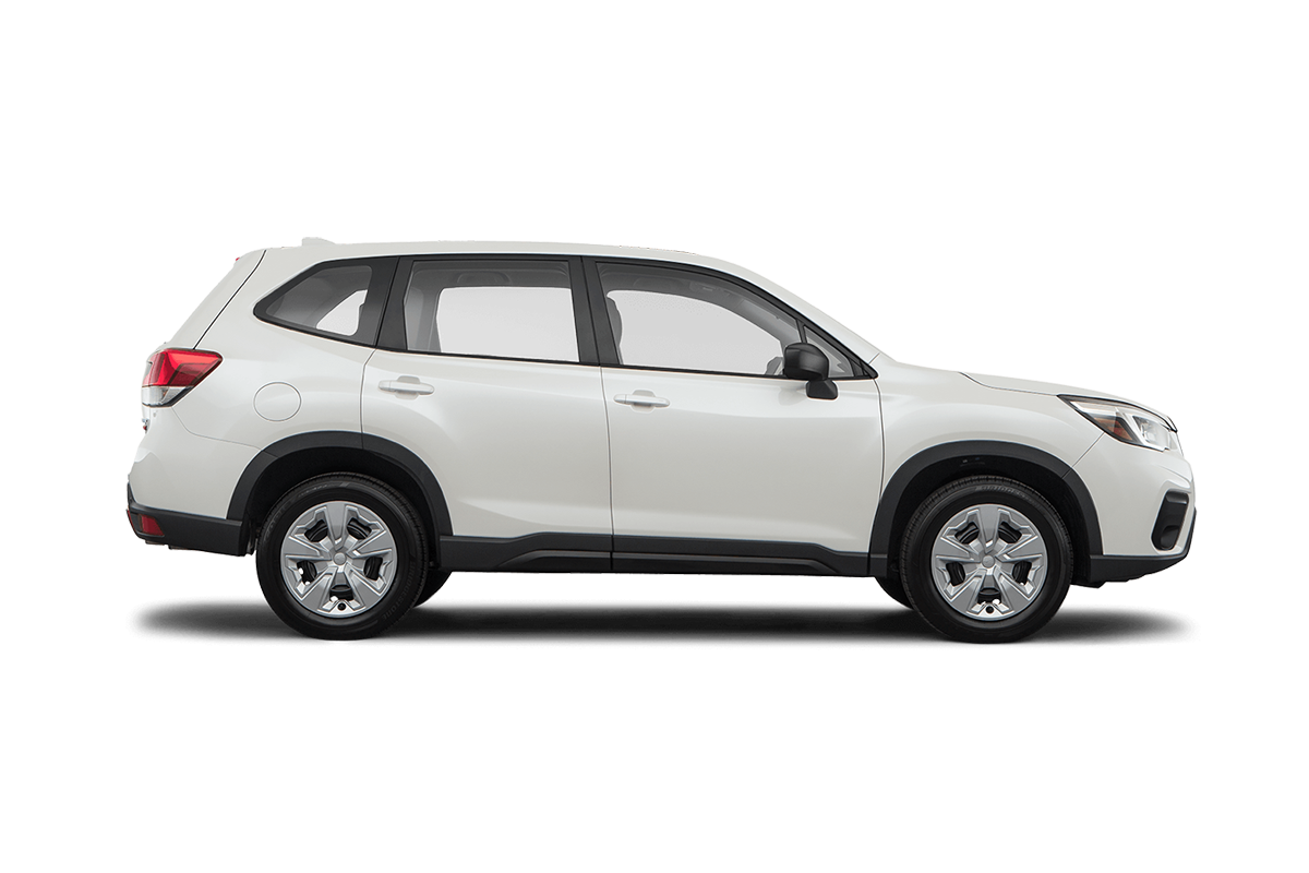 2021 Subaru Forester in Crystal White Pearl.