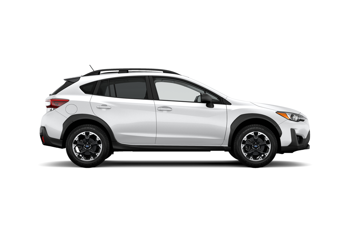 2021 Subaru Crosstrek in Crystal White Pearl.