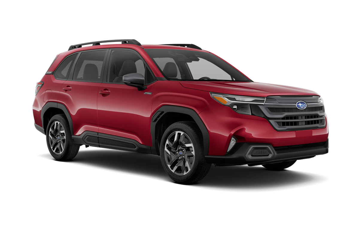 Three-sixty image of 2025 Forester Hybrid in Crimson Red Pearl