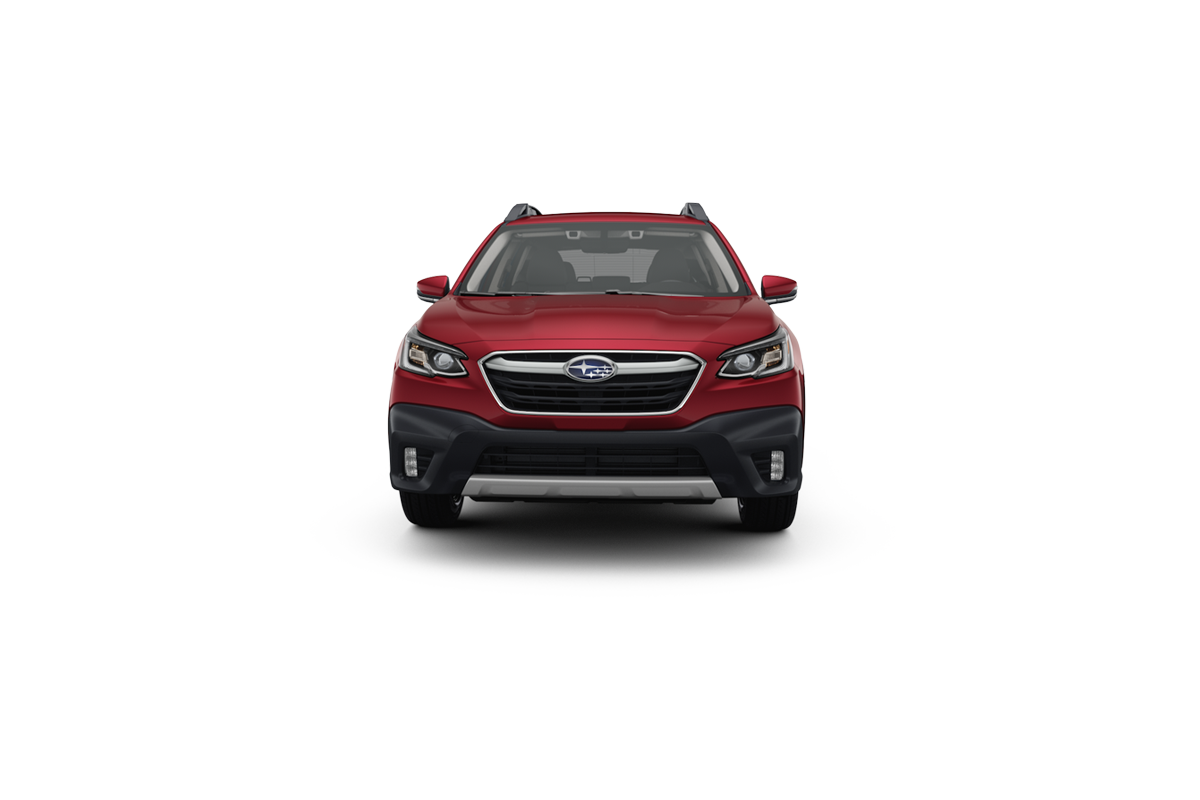 2021 Subaru Outback in Crimson Red Pearl.
