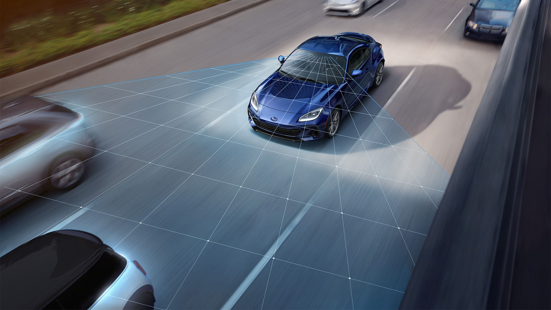 BRZ Eyesight Technology scanning the road ahead