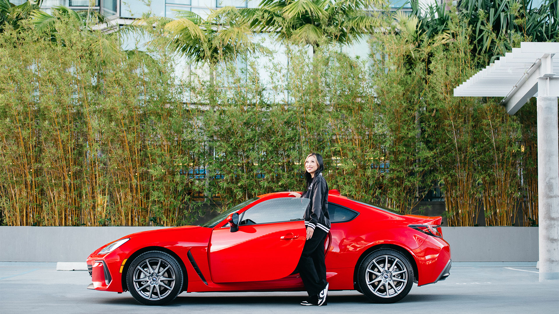 BRZ Premium shown in Ignition Red in parking lot
