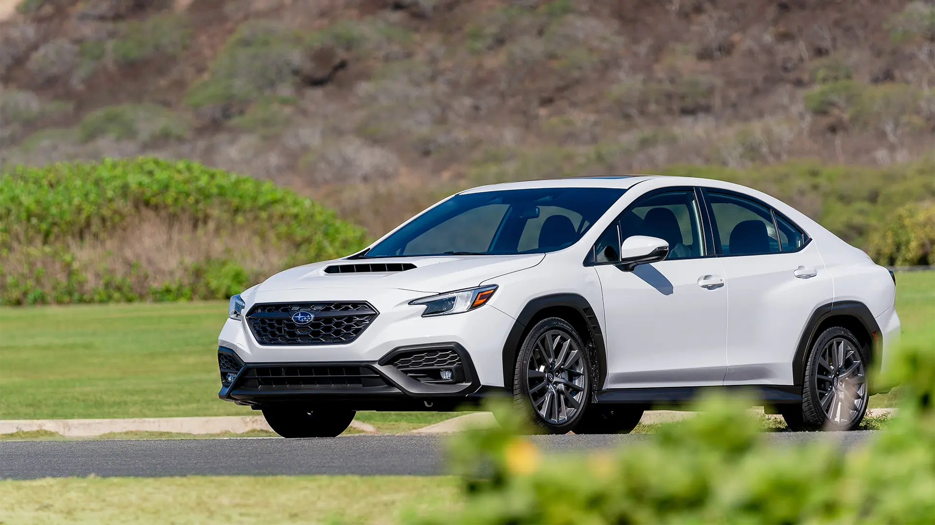 WRX GT shown in Ceramic White